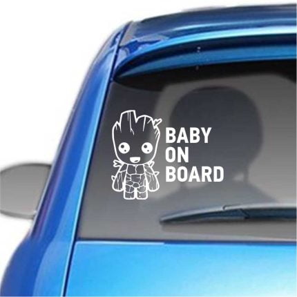Σήμα Groot Baby on Board με Αυτοκόλλητο